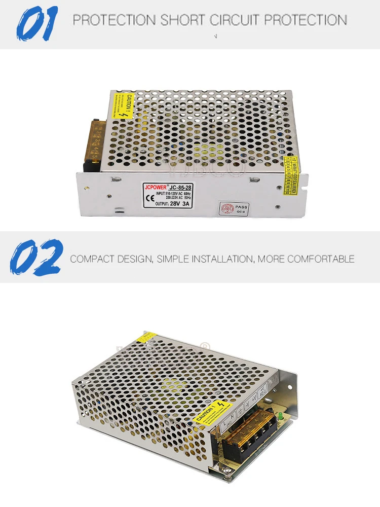 28V3A импульсный источник питания 28 В 85 Вт домофон питания использовать для Светодиодные полосы света, оборудование для мониторинга