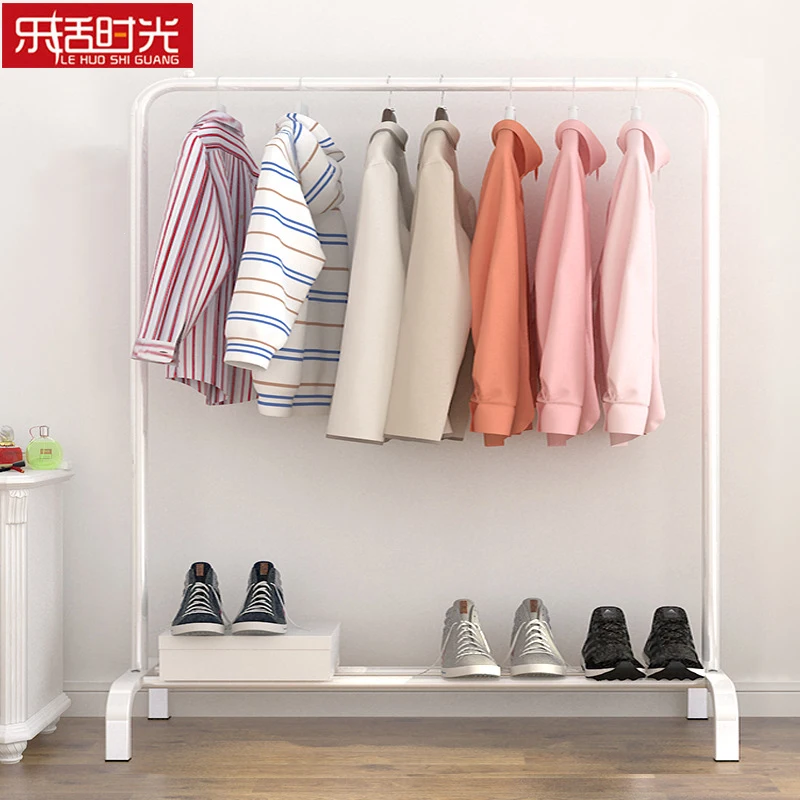 

Single Rod Simple Drying Rack Standing Carbon Steel Windproof Clothes Hanger Outdoor balcony Storage Rack Hanger Furniture