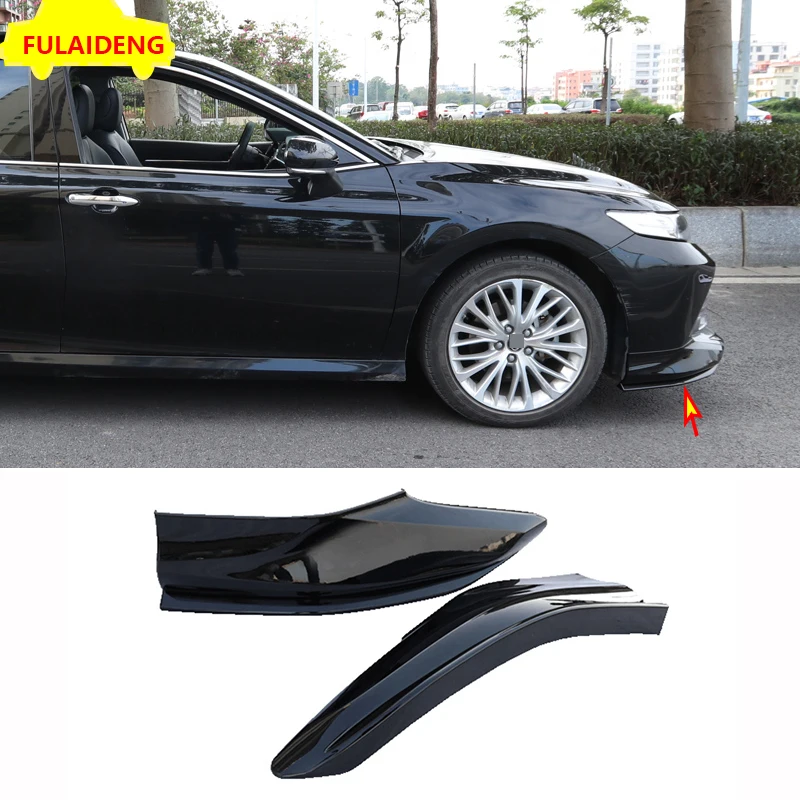 

2pcs For Toyota Camry XLE V6,XLE,LE,L 2018 ABS Front Bumper Front Lip Corner Decoration Cover Trim Car Styling