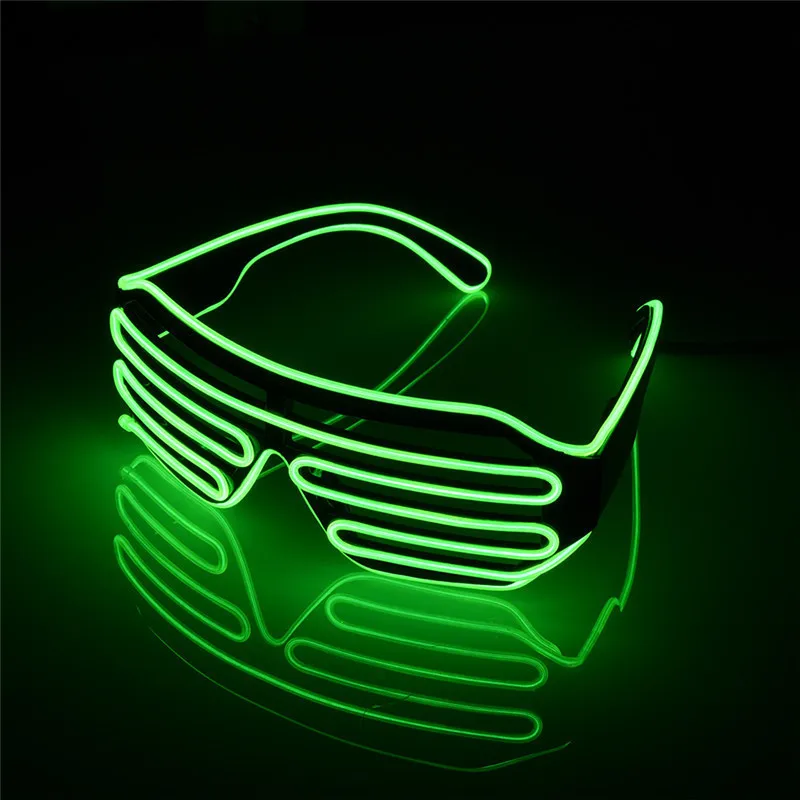 

Flashing EL Wire Led Glasses Luminous Party Decorative Lighting Classic Gift Bright Light Gift Glow Sunglass Rave Costume