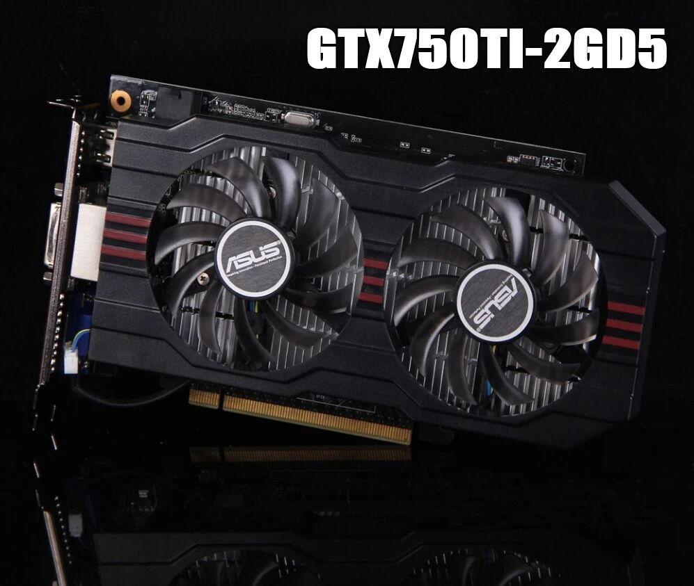 Б/у Asus GTX 750TI OC 2GD5 GTX750TI 2G D5 DDR5 PC настольные видеокарты PCI Express 3 0 750 ti 1050