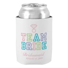 Команда невесты на заказ монограмма и особенные даты может охладить современный стиль неопрена охладитель пива держатели Популярные Напитки изолятор