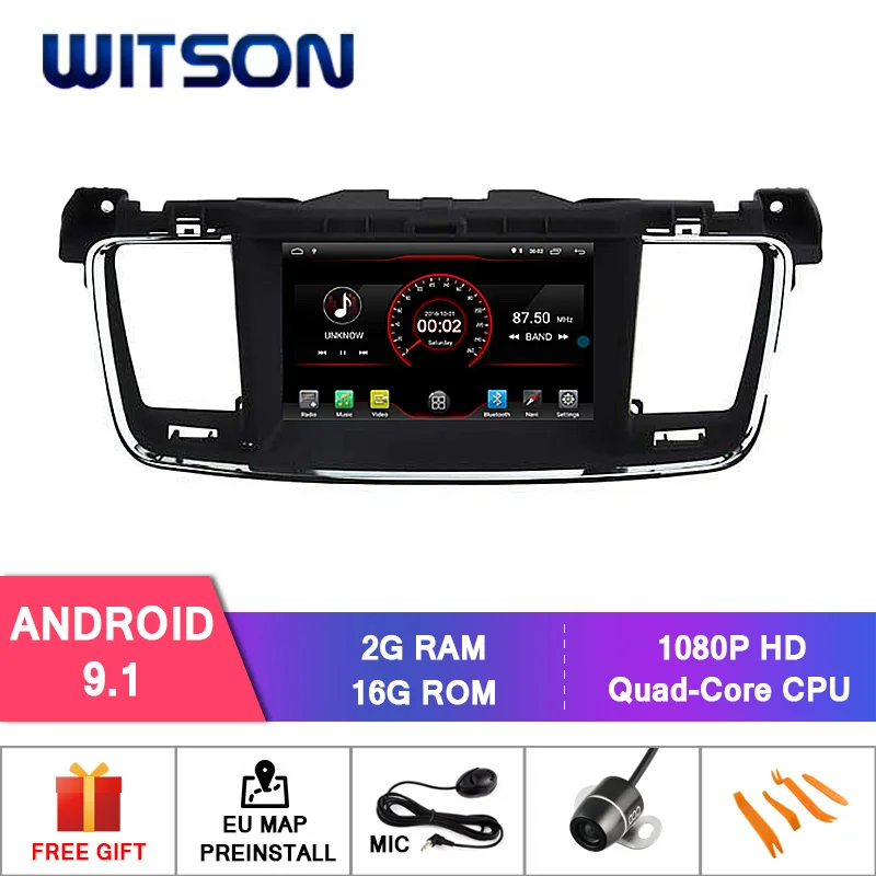 Top WITSON Android 9.0 IPS HD Screen for PEUGEOT 508 GPS RADIO NAVIGATION 4GB RAM+64GB FLASH 8 Octa Core STEREO+DVR/WIFI+DSP+DAB 2