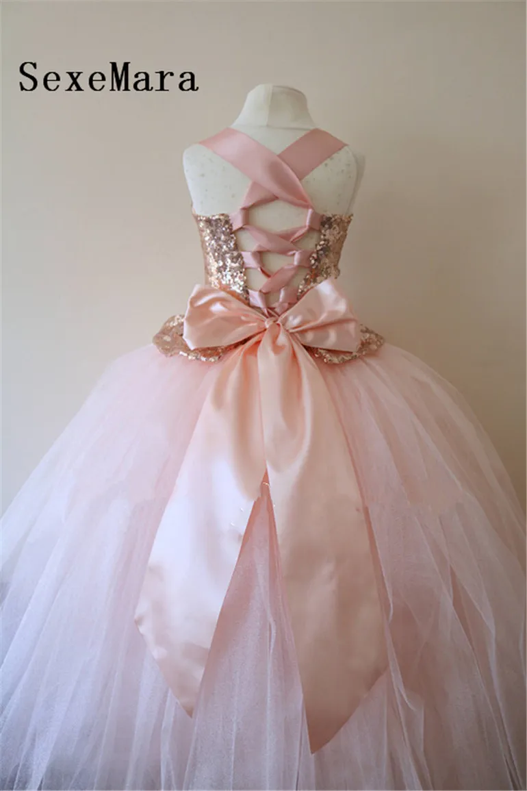 rose gold dress for flower girl