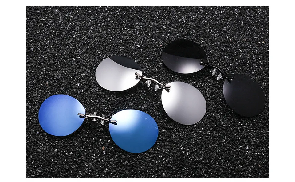 Rimless Clamp Sunglasses