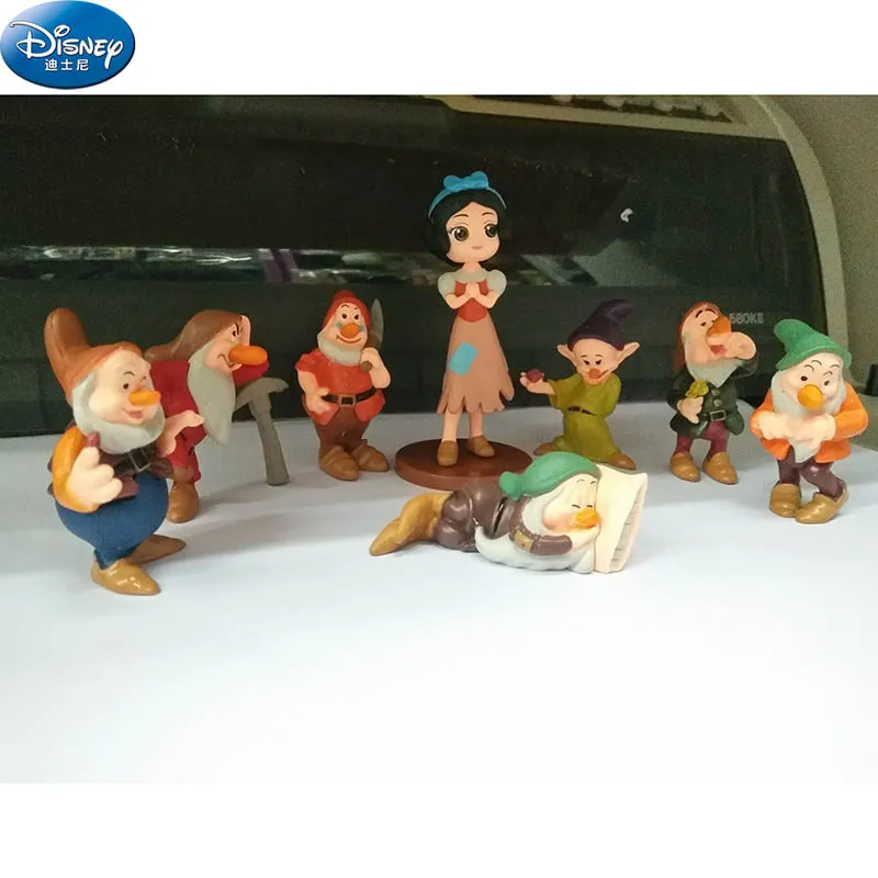

8 pcs/lot snow white and seven dwarfs Action Princess doll girls Toy Figures for kids gift