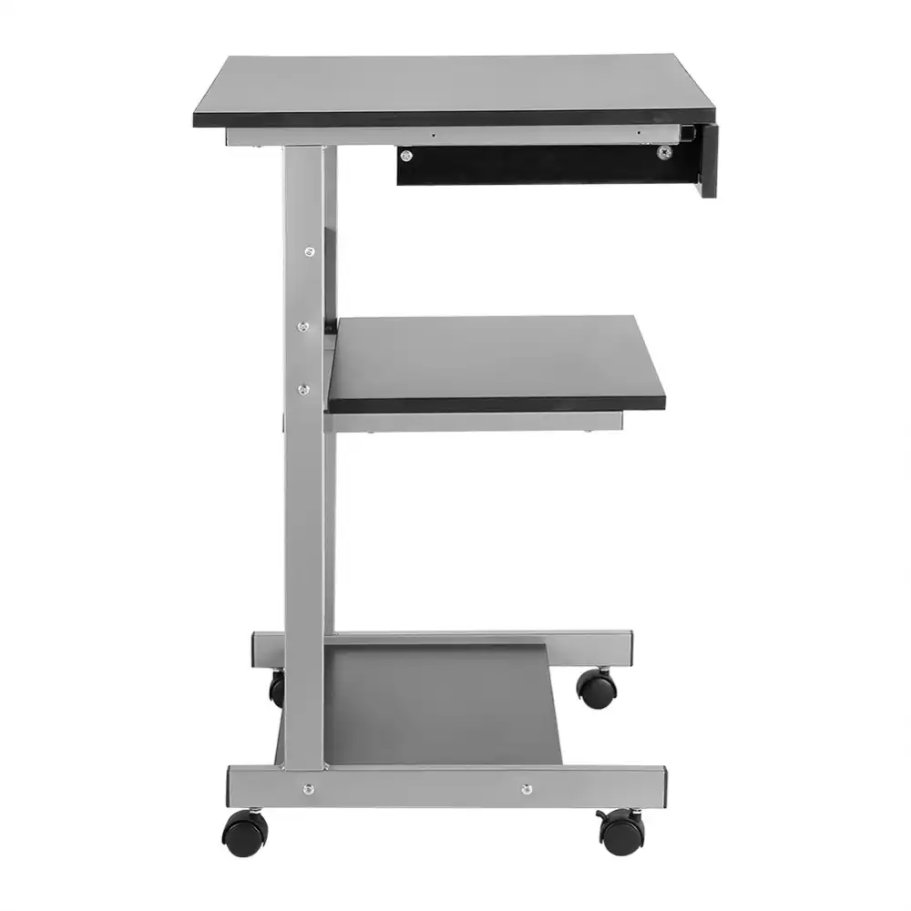 Modern Wooden Rolling Mobile Computer Table Home Workstation