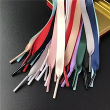 New 1Pair 1CM Wide Satin Silk Ribbon Laces 60/80/100/120/150CM Length Sneaker Sport Shoes Lace Adult Children's Shoelaces