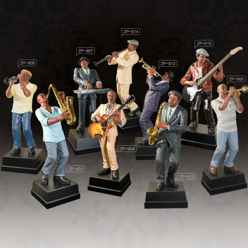 

D creative bar figure sculpture decoration floor living room music Resin Crafts Ornament Decoration