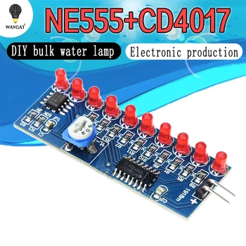 

Smart Electronics Kits NE555+CD4017 Light Water Flowing Light LED Module DIY Kit Learn electronic principles, children's lab