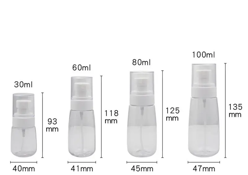 1 шт., высокое качество, 30 мл, 60 мл, 80 мл, 100 мл, UPG, флакон с распылителем, пластиковый флакон с распылителем, многоразовый, для путешествий, флакон для парфюмерной воды