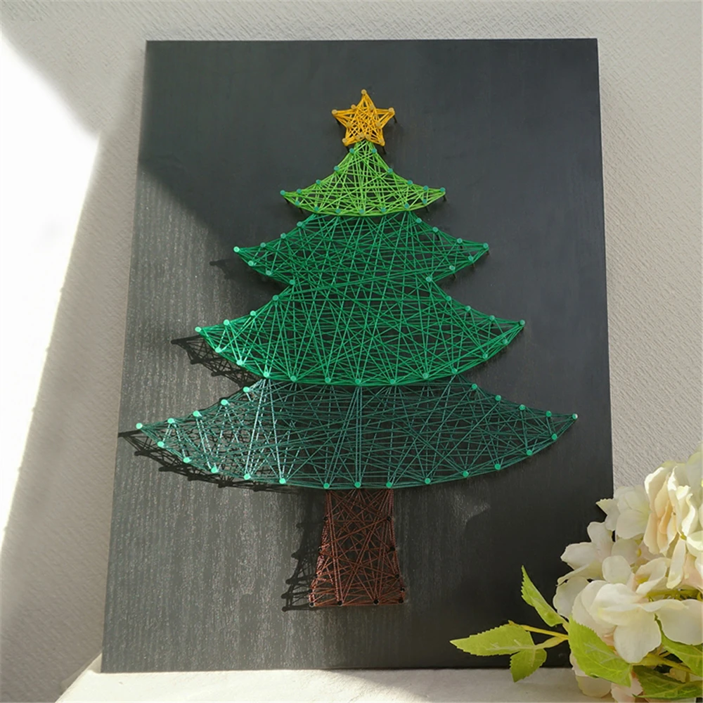 Christmas tree wall art string art home decoration accessories creative ...