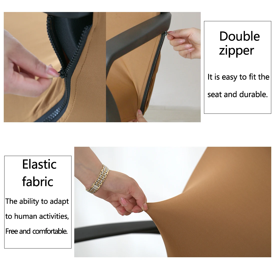  Seat Slipcovers Office Chair Covers for Computer Chair L/M/S Removable Stretch Rotating Lift Chair 