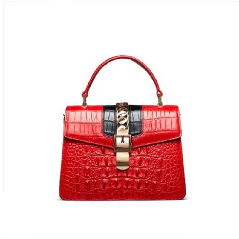 

gete New crocodile skin handbag for lady 2019 Handbag Thai leather crocodile bag ladies shoulder bag crossbody bag