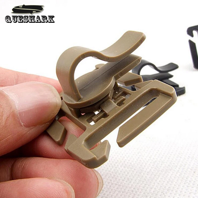 

10Pcs/lot Outdoor Rotatable Molle Hydration Bladder Drinking Tube Straw Hose Clip Water Pipe Clamps Fixed Rotation Snaps Buckle