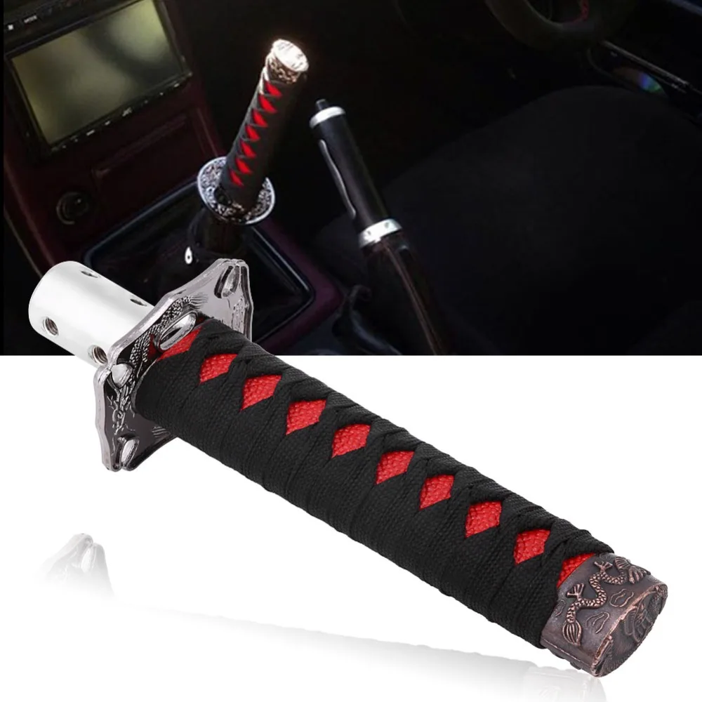 Universal Japanese Sword Car Gear Shift Lever Knob Shifter with 4