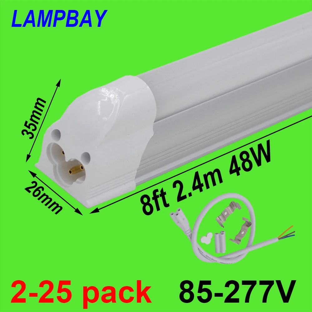 

(10 pieces/lot) Free Shipping T5 Integrated 8ft(2.4m) 40W LED TUBE BULB Surface Mounted lighting High quality Easy installation