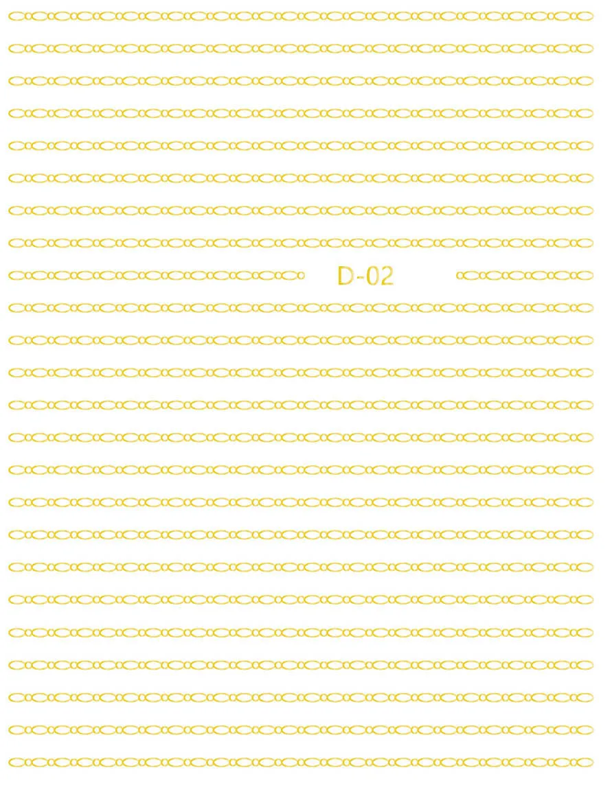 1 лист золото/серебро/розовое золото 3D наклейки для ногтей кривая полоса DIY наклейки Советы Маникюр Шарм Дизайн Клей Советы Новинка - Цвет: D-02