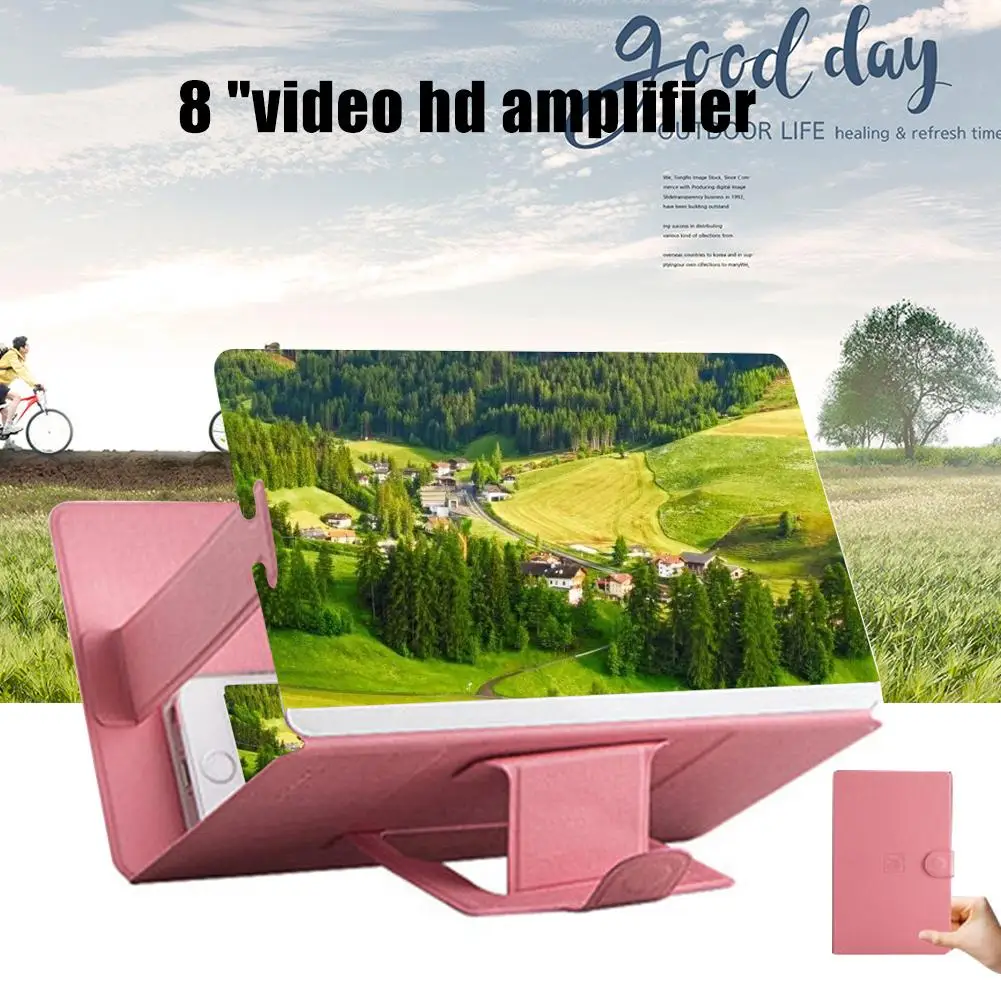 

8 inch mobile video HD movie video amplifier mobile phone screen amplifier foldable mobile phone holder lazy bracket amplifier
