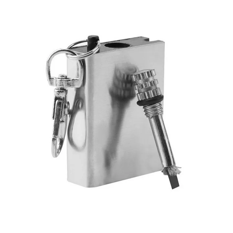 

Useful Emergency Fire Starter Flint Match Lighter Metal Outdoor Camping Hiking Instant Survival Tool Safety Durable accessory