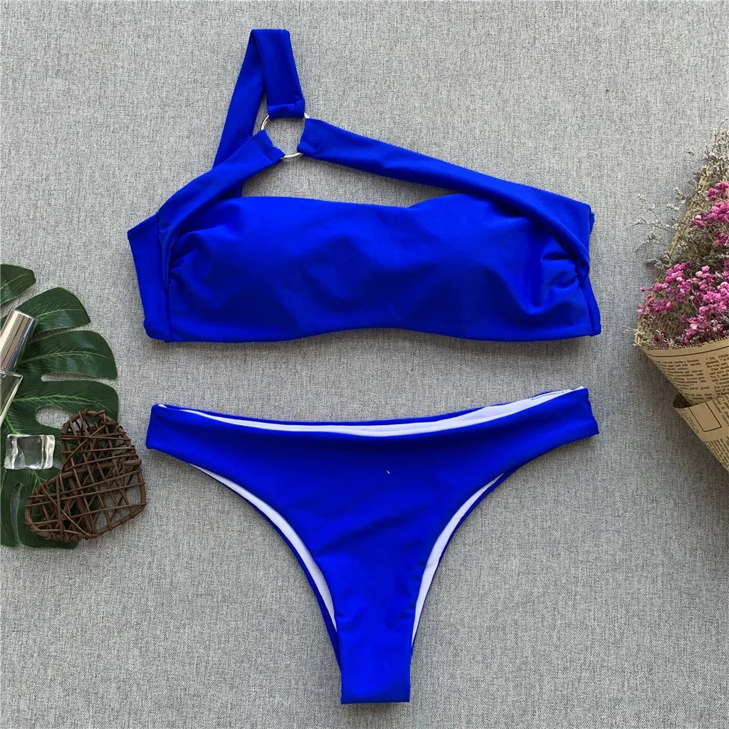 MUQGEW женский летний купальник, сексуальный женский бикини, набор, мягкий купальник, Одноцветный, полый, купальный костюм, пляжная одежда#0125