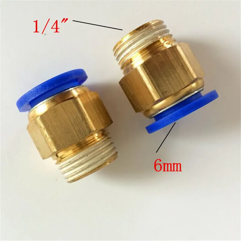 6mm Tube 1/4"BSP Male Thread Quick Connector Pneumatic Air Fittings 20
