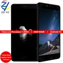 Leagoo T5 Смартфон Android 7.0 мобильный телефон MTK6750T двойной задняя камера 13.0 м Octa Core 5.5 HD 4 г + 64 г отпечатков пальцев ID сотовый телефон