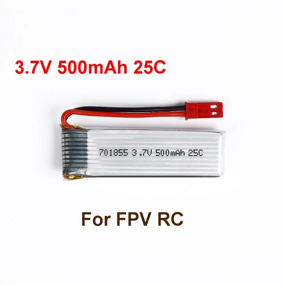 

1 pc 3.7V 500mAh 25C Lipo Battery Model 701855 with JST Plug for FPV RC