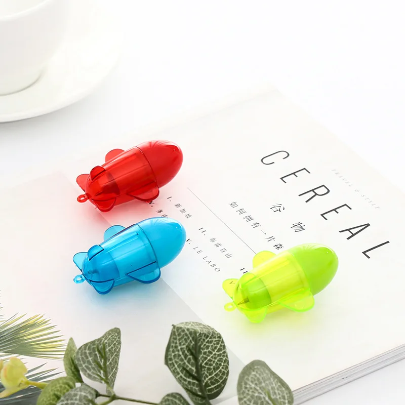 6 pcs kawaii pocket airplane ballpoint pen 1.0mm Blue color pens for