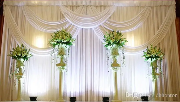 Us 99 69 3 6m Wedding Party Stage Celebration Background Satin Curtain Drape Pillar Ceiling Backdrop Marriage Decoration In Party Diy Decorations