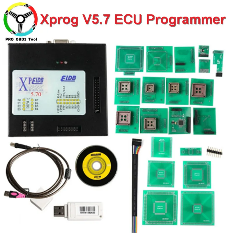 Недавно Xprog V5.70 с usb-ключ Полный Адаптеры программатор блоков управления Xprog-M 5,70 чип-тюнинг блока управления двигателем лучше, чем Xprog V5.6 V5.55