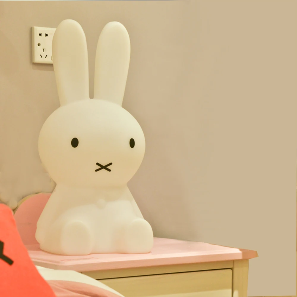 

20inch 50cm Dimmable Miffy Rabbit Lamp USB Switch Beside Table Rabbit Night Light For Children Kids Baby Christmas gift