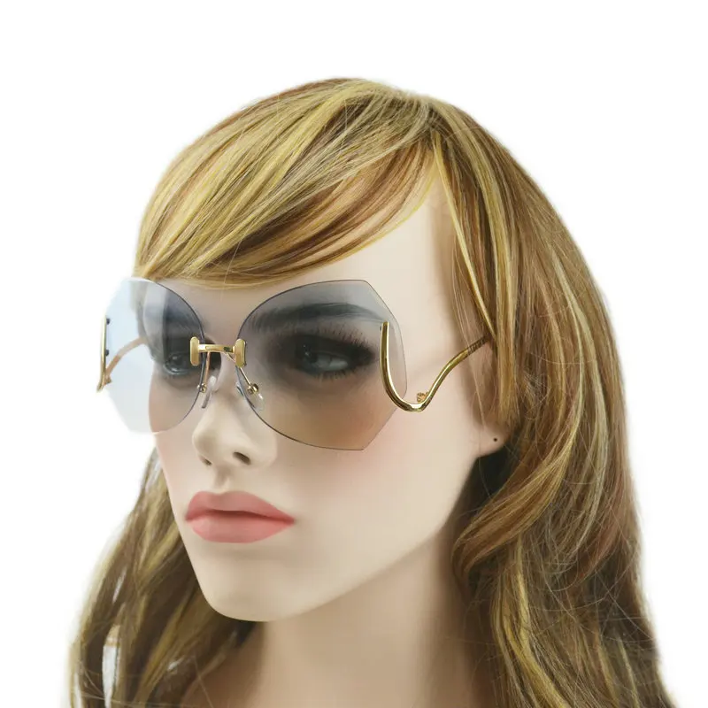 Fashion America sunglasses clear lens Women Glasses UV protection with box rimless 5009uv