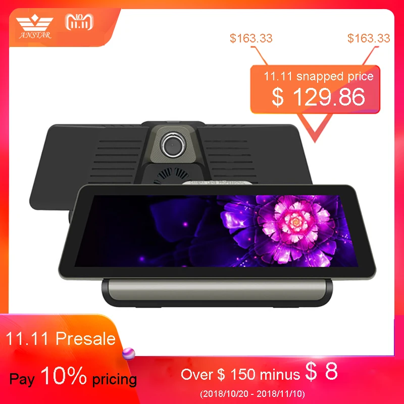 

ANSTAR 10 Inch 4G Android Car DVR 1080P Video Camera GPS Navigation ADAS Full HD Camcorder Bluetooth WiFi Dual lens Dashcam