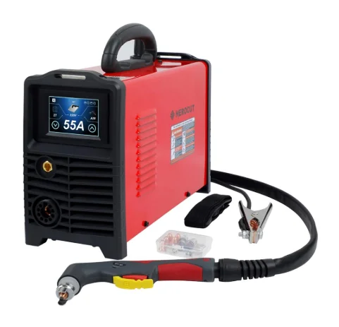 

CNC LCD Digital IGBT Non-HF Pilot Arc Cut55GP Plasma Cutter Dual Voltage 120V/240V, Cutting machine Work with CNC table