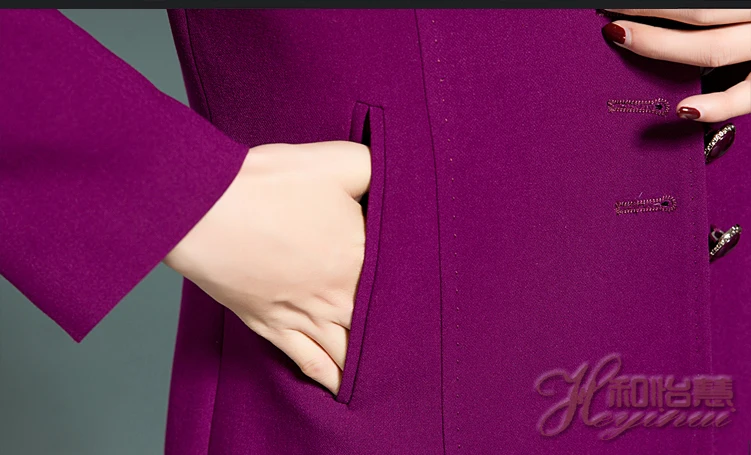 UHYTGF Женская ветровка однобортное Высокое качество Весна Осень пальто для женщин Средний длинный тонкий плюс размер пальто 186