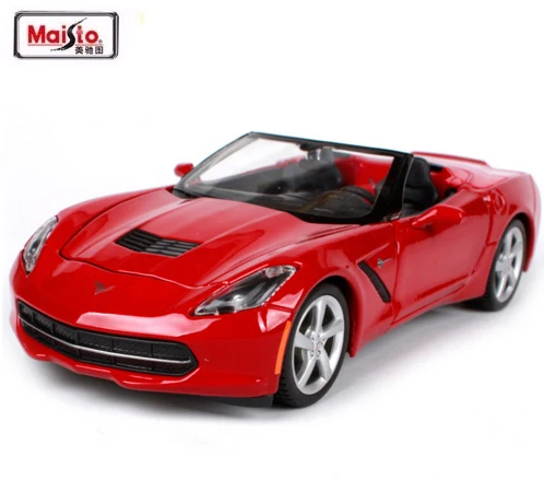 

Maisto 1:24 2014 Corvettes STINGRAY Alloy Diecast Model Car Toy For baby Gifts Toys With New Original Box Free Shipping