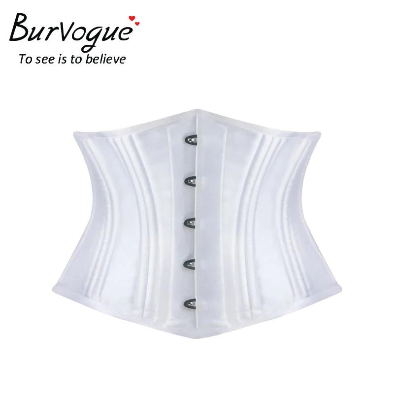 Burvogue Waist Control Corset Underbust Women Corsets Bustiers Satin Double Steel Bone Corset Waist Cincher Corselet XXS-6XL Burvogue Waist Control Corset Underbust Women Corsets Bustiers Satin Double Steel Bone Corset Waist Cincher Corselet XXS-6XL