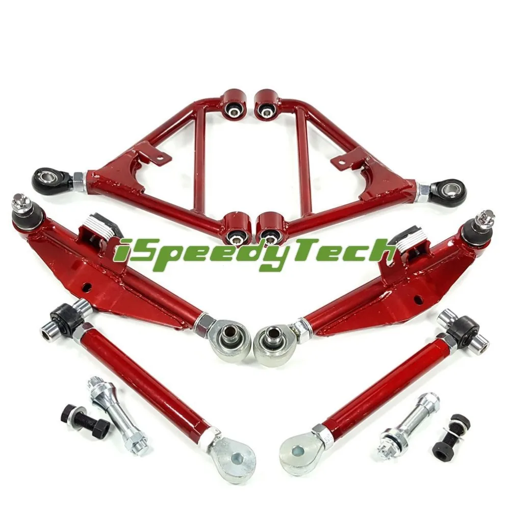 

For Nissan 240SX S13 180SX 300ZX Adjustable Front+Rear Lower Control Arms 6PCS