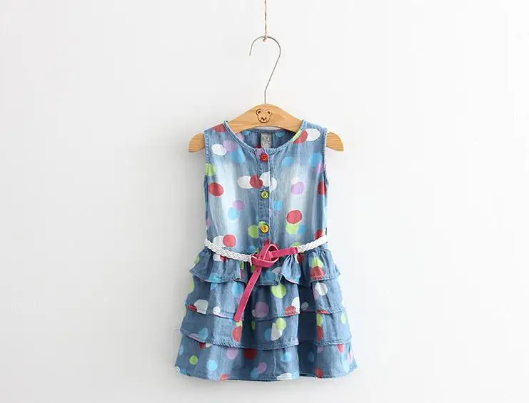 

New dot of the girls . cowboy dress leisure vest dress on sale .