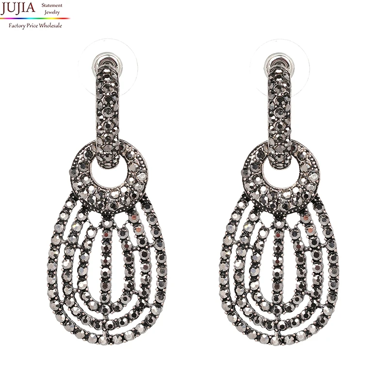 

2019 New Arrival statement crystal stud Earrings for women girl party earring Factory Price wholesale