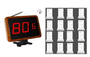 

Free shipping! Taproom calling system, wood wireless screen display receiver, five keys waterproof white buttons, bip serveur