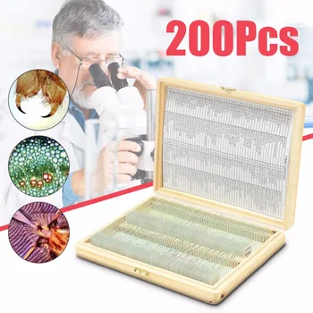 

Biology 200 PCS Prepared Biological Basic Science Microscope Glass Slides School and Laboratory English Label Teaching Samples