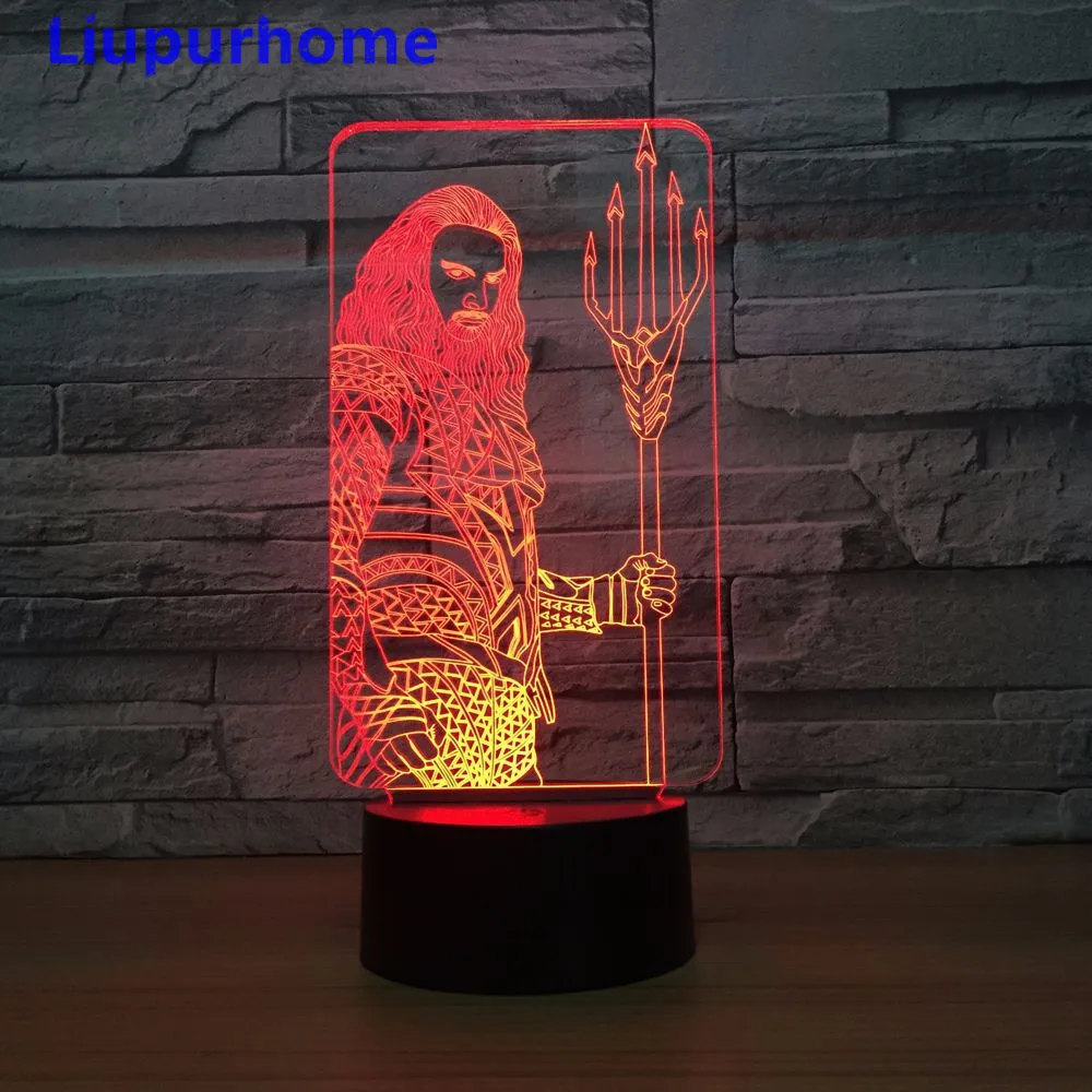 

Thor action figure led light christmas decorations for home Led lamp creative gift smart home remote control Thor 3d LED light