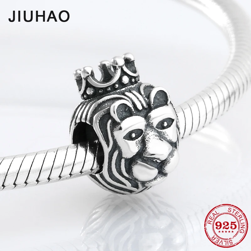 

Hot 925 Sterling Silver noble Lion King shape beads Fit Original Pandora Charm Bracelet Jewelry making