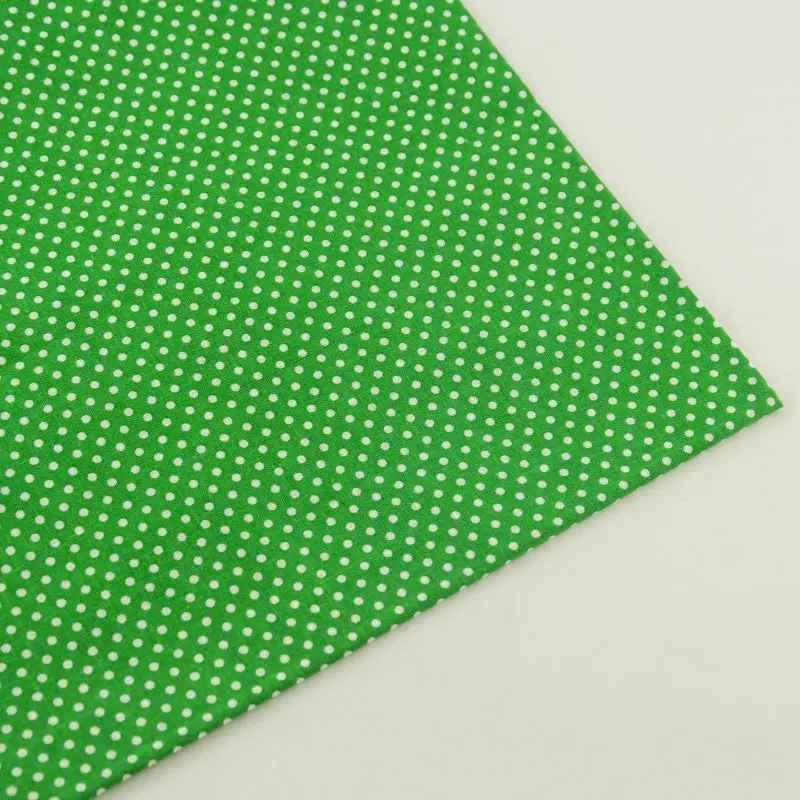 

Fat Quarter News Sewing Fabric 100% Cotton Dark Green Fabric Lovely Dots Designs Cloth Doll Patchwork Tela CM Home Textile Plain