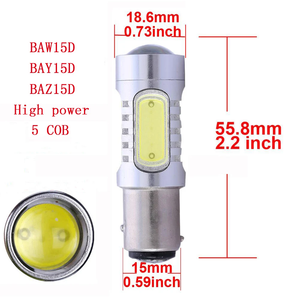 

Auto LED 1157 BAY15D BAZ15D BAW15D 5 COB White Red 12V Car light Brake Stop Turn signal lamp bulb P21/5W P21/4W PR21/5W.