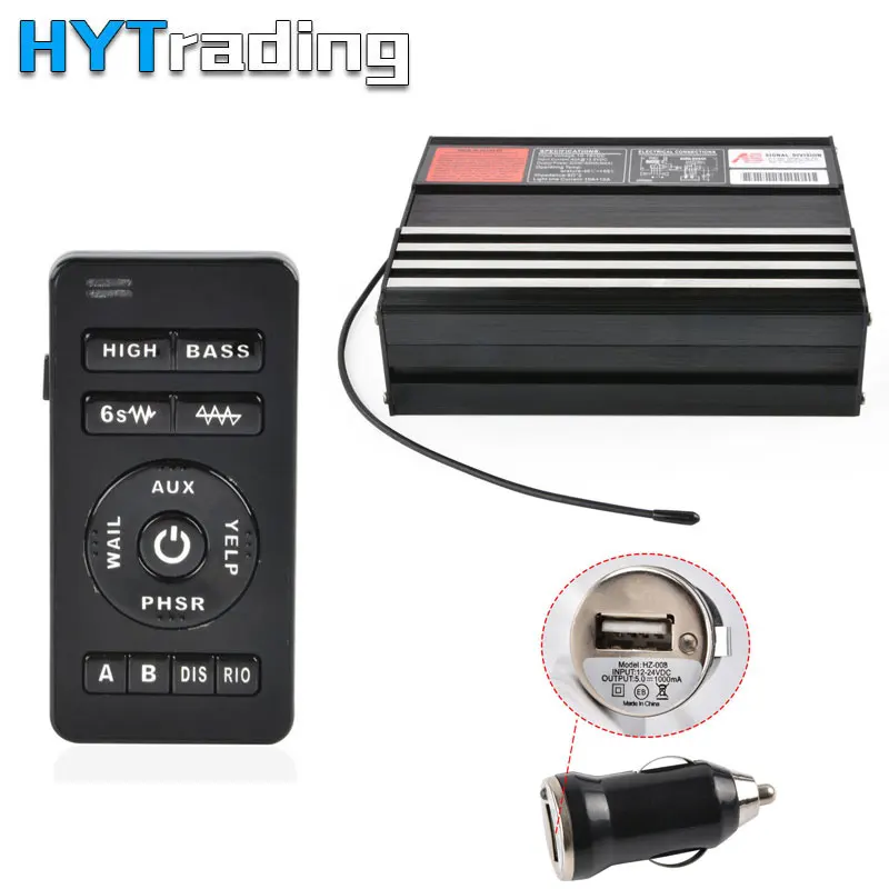 Very Cheap 8I5bv Clacson 600W 8 Suono Forte Auto Auto Allarme di Avvertimento Della Polizia Fuoco Sirena Corno PA Speaker MIC Sistema di 12V Sirena Policia