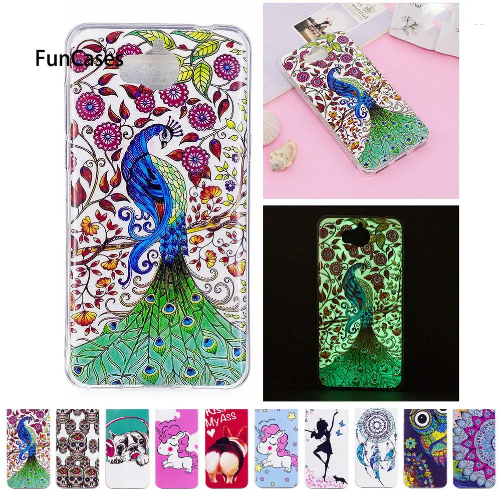 

Soft Case For Huawei Nova Young MYA-L41 MYA-AL00 Unicorn dog Luminous Silicon TPU phone case For Huawei Maya MYA L41 AL00 Coque