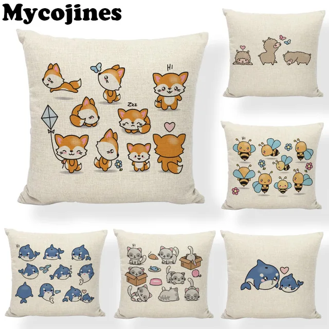 Best Offers Lovely Axolotl Cushion Cover Bee Pig Fox 45*45cm Home Living Room Sofa Chair Decoration Printed Linen Accessories Pillow Cases Best Offers Lovely Axolotl Cushion Cover Bee Pig Fox 45*45cm Home Living Room Sofa Chair Decoration Printed Linen Accessories Pillow Cases